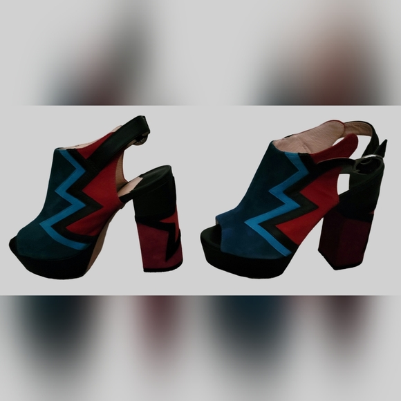 Isa Tapia Size 6.5 color block platform - Picture 4 of 7